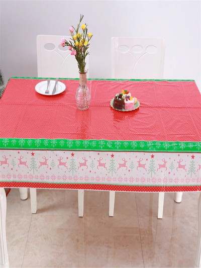 Kalėdinis darbastalio papuošimas animacinis filmas PVC staltiesė Kalėdų dekoravimo reikmenys Naujųjų metų stalo dekoravimas