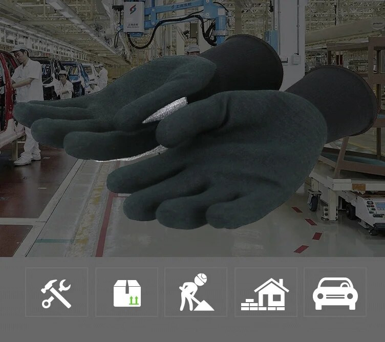 HPPE Устойчиви на порязване работни ръкавици от фибростъкло Nirile Palm A3