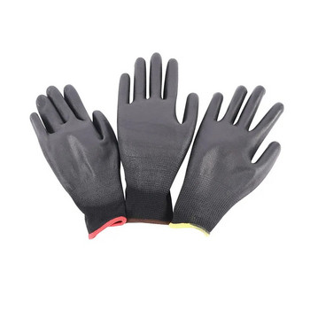 6 ζεύγη PU με επίστρωση παλάμης με επικάλυψη λαβής γάντια ασφαλείας στο χώρο εργασίας Γάντια εργασίας προστασίας προμήθειες κήπου