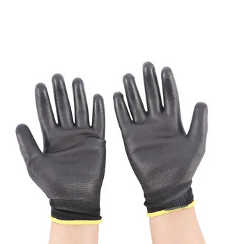6 ζεύγη PU με επίστρωση παλάμης με επικάλυψη λαβής γάντια ασφαλείας στο χώρο εργασίας Γάντια εργασίας προστασίας προμήθειες κήπου
