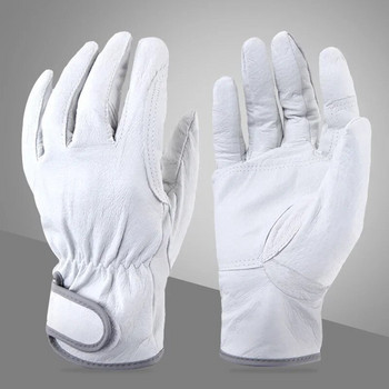 Кожени ръкавици от кравешка кожа Безопасни висококачествени мъжки работни безопасни работни механични ремонтни градински ръкавици