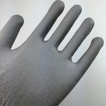 4 ζεύγη προστατευτικά γάντια εργασίας ανθεκτικά στην κοπή από HPPE Fiber Cut Level 5 Liner Dipped Palm PU Safety Glove Work