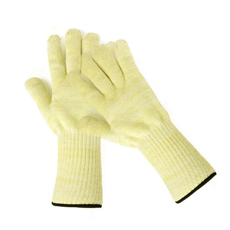 Vastag dupla pamut szuper hőálló égésgátló hőálló kesztyű sütő konyhai védelem Travail 350 Celsius csúszásmentes