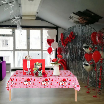 Τραπεζομάντιλο μιας χρήσης Ροζ τριαντάφυλλο Τραπεζομάντιλο Γάμου για την ημέρα του Αγίου Βαλεντίνου Πλαστικό αδιάβροχο κάλυμμα τραπεζαρίας Προμήθεια πάρτι