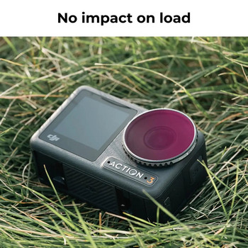 K&F Concept 2-в-1 филтър за обектив ND64&PL филтър за DJI Osmo Action 3 с едностранен водоустойчив антирефлексен зелен филм