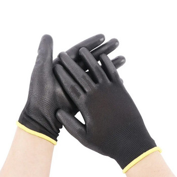 Nylon 6 Pairs Builders Palm Coating Grip Work Glove Safety Gloves Protection Garden Supplies