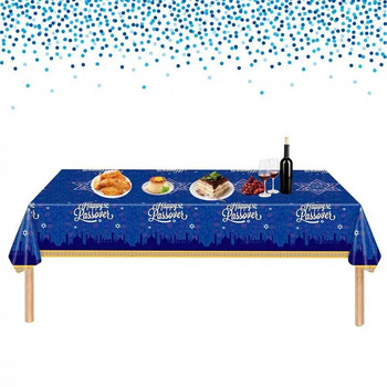Пасхална покривка 54x107 инча Рустик, водоустойчива, прахоустойчива покривка за маса за пасха Карирана покривка за маса за трапезария Кухня