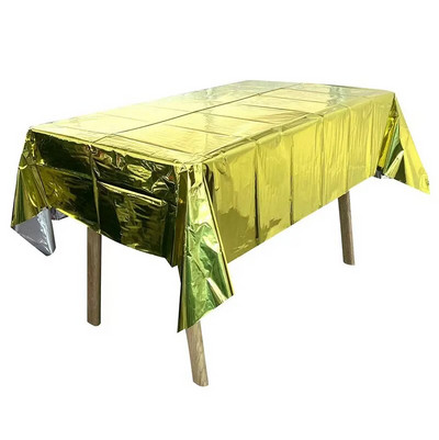 1kom jednokratni stolnjak sa svjetlucavim stolom za rođendan, pravokutni stolnjak za vjenčanje, rođendan, pravokutni PVC vodootporan