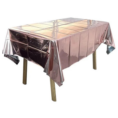 1kom jednokratni stolnjak sa svjetlucavim stolom za rođendan, pravokutni stolnjak za vjenčanje, rođendan, pravokutni PVC vodootporan