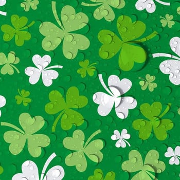 Ден на Свети Патрик Покривка за еднократна употреба с листа от ирландски трилистник Зелена четирилистна детелина Лепрекон Покривка за маса Парти доставка