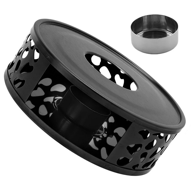 Metalinis arbatinuko šildytuvas su nerūdijančio plieno laikikliu arbatinuko šildytuvu