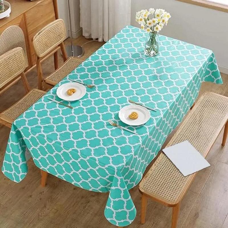Tartós étkezőasztal huzat Vízálló, nyomtatható terítő beltéri kültéri használatra Újrafelhasználható téglalap alakú asztalvédő étkezéshez