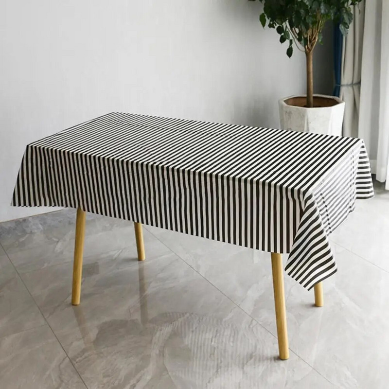 274*137 cm stolnjak Navlaka za blagovaonski stol s prugama Vodootporan ukras za dom Jednokratna navlaka za stol Piknik Kampiranje Party Decor