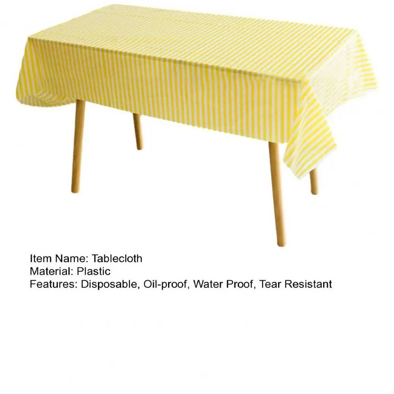 274*137 cm stolnjak Navlaka za blagovaonski stol s prugama Vodootporan ukras za dom Jednokratna navlaka za stol Piknik Kampiranje Party Decor