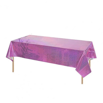 Tartós fényes eldobható asztaltakaró letörölhető asztalterítő diszkó Bachelorette Iridescence terítő összegyűjtő kellékek