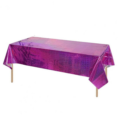 Tartós fényes eldobható asztaltakaró letörölhető asztalterítő diszkó Bachelorette Iridescence terítő összegyűjtő kellékek