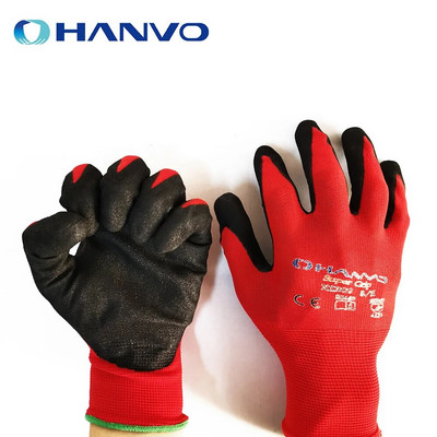 Nylon PU Nitrile Safety Coating Γάντια εργασίας με επικάλυψη παλάμης Γάντια Mechanic 15 Gauge Working Gloves γάντια νιτριλίου