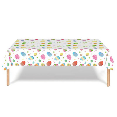 Uskrsni stolnjak za jednokratnu upotrebu 137X274 cm Tematske potrepštine za zabave 2024. Proljetna uskršnja zabava Baby Shower Pokloni za dječju rođendansku zabavu