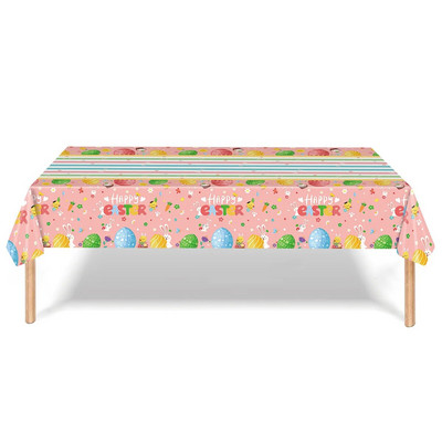 Uskrsni stolnjak za jednokratnu upotrebu 137X274 cm Tematske potrepštine za zabave 2024. Proljetna uskršnja zabava Baby Shower Pokloni za dječju rođendansku zabavu