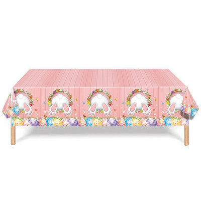 Uskrsni stolnjak za jednokratnu upotrebu 137X274 cm Tematske potrepštine za zabave 2024. Proljetna uskršnja zabava Baby Shower Pokloni za dječju rođendansku zabavu