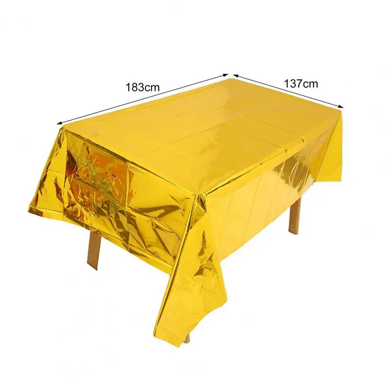 Dekoratyvinė vienkartinė staltiesė, detali rožinio aukso aukso spalvos stalo danga Namų apyvokos reikmenys