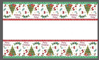 1 DB karácsonyi eldobható terítő különféle stílusokkal a parti dekorációhoz.