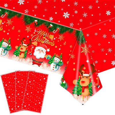 1 DB karácsonyi eldobható terítő különféle stílusokkal a parti dekorációhoz.