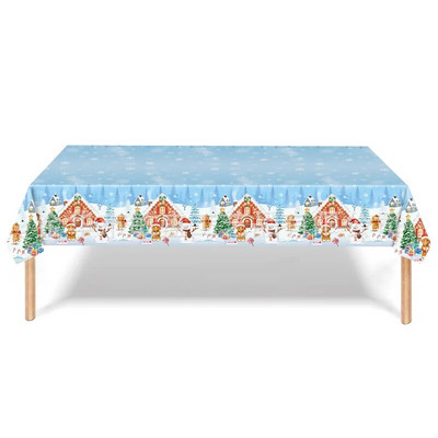 1 DB karácsonyi eldobható terítő különféle stílusokkal a parti dekorációhoz.