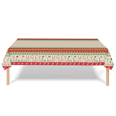 1 DB karácsonyi eldobható terítő különféle stílusokkal a parti dekorációhoz.