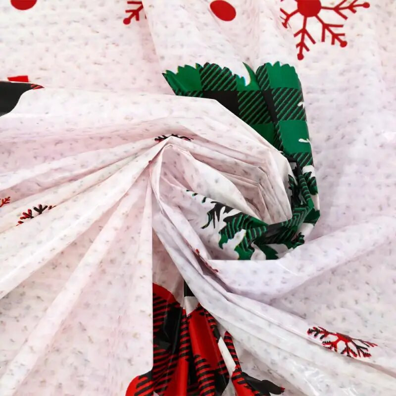 1 DB karácsonyi eldobható terítő különféle stílusokkal a parti dekorációhoz.