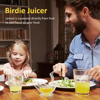 3/2/1PC Kitchen Home Slip Tool Press Squeeze Fruit Mini Manual Juicer Σχήμα πουλιών Διαφανής φορητός χειροκίνητος αποχυμωτής πορτοκαλιού λεμονιού