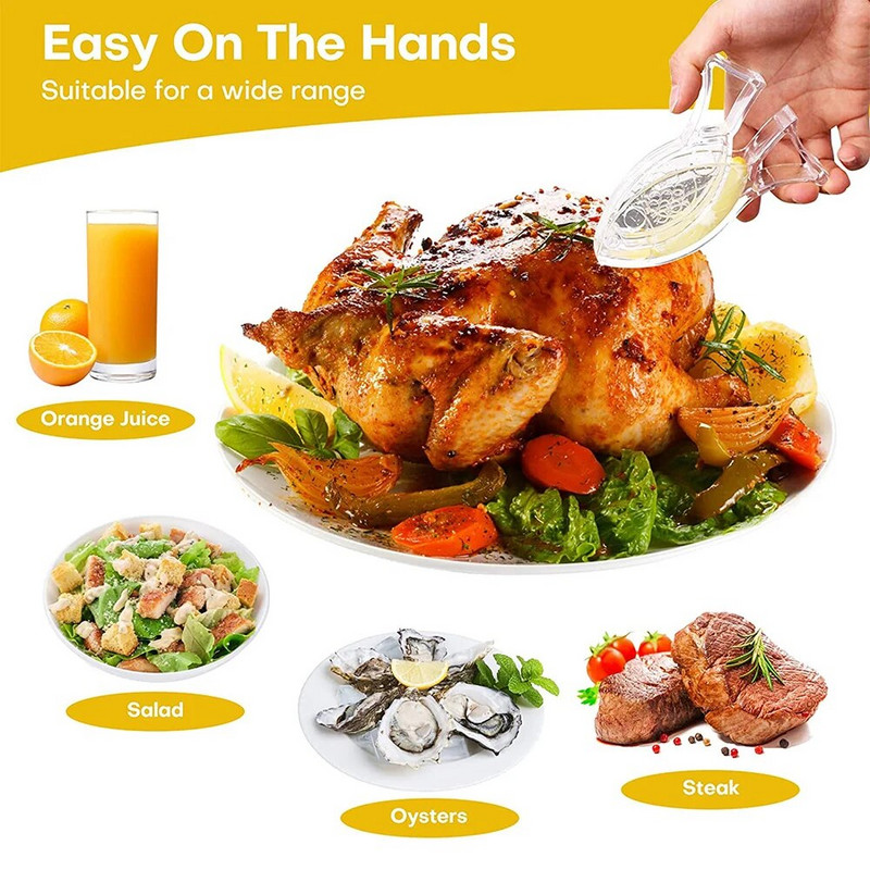 Rankinis citrinų spaudiklis, akrilo rankinis citrinos griežinėlių spaudiklis, paukščių citrinų spaudyklė Nešiojama skaidrių vaisių sulčiaspaudė