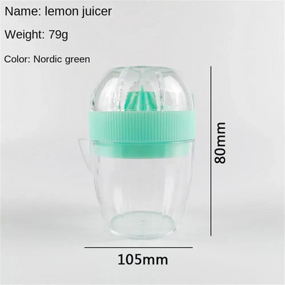 Plastični cijedilac limuna s poklopcem, ručni sokovnik za limun, čašica za prešanje naranče, cijedilac za citruse, ručni cijedilac za sok od limuna i naranče