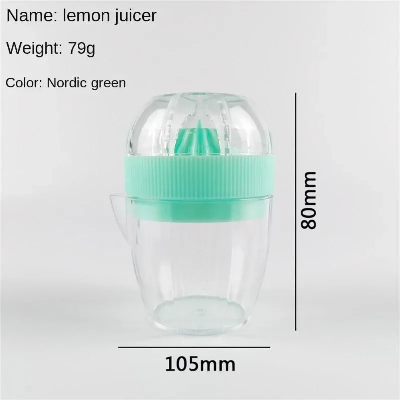 Plastični cijedilac limuna s poklopcem, ručni sokovnik za limun, čašica za prešanje naranče, cijedilac za citruse, ručni cijedilac za sok od limuna i naranče