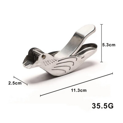 Cjedilo za kriške limuna od nehrđajućeg čelika Bird Ručni sokovnik Citrus Limeta Naranča Preša za voćni sok Ručna metalna cijedilica za kuhinjske alate