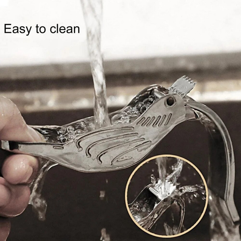 Cjedilo za kriške limuna od nehrđajućeg čelika Bird Ručni sokovnik Citrus Limeta Naranča Preša za voćni sok Ručna metalna cijedilica za kuhinjske alate