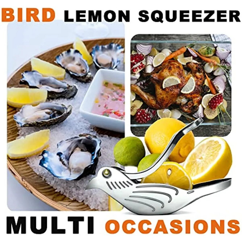 Cjedilo za kriške limuna od nehrđajućeg čelika Bird Ručni sokovnik Citrus Limeta Naranča Preša za voćni sok Ručna metalna cijedilica za kuhinjske alate