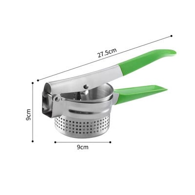 Roostevabast terasest kartulipudrupurusti puu-köögiviljapressi mahlapress purusti pressija majapidamisköögis toiduvalmistamise tööriistad