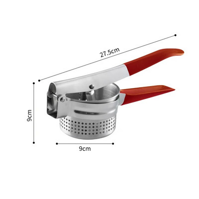 Roostevabast terasest kartulipudrupurusti puu-köögiviljapressi mahlapress purusti pressija majapidamisköögis toiduvalmistamise tööriistad