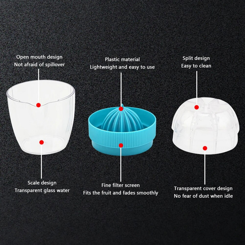 Kézi gyümölcslé csésze műanyag narancssárga citromfacsaró Mini konyhai robotgép Konyhai kiegészítők Citruslé citrom kézi gyümölcsprés