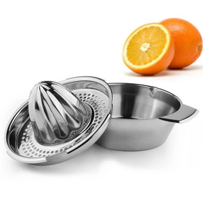 Rozsdamentes acél citromprés citrusfélék nyers, kézzel préselt léfőző, hordozható citromnarancs kézi gyümölcsprés konyhai kiegészítők