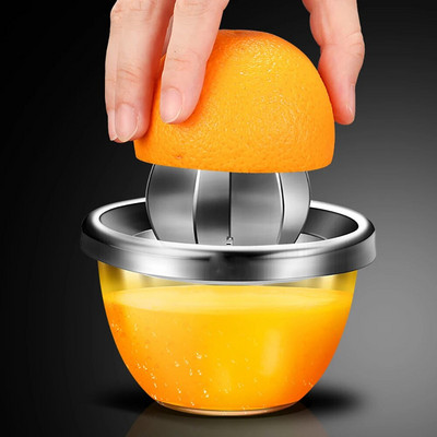 Kézi Gyümölcscentrifuga 304 Rozsdamentes acél Citrus narancs facsaró Nyers kézzel préselt gyümölcsléfőző Konyhai tartozékok