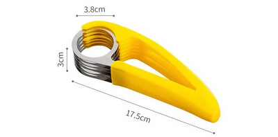 Tăiător de banane, fructe, legume, cârnați, tăietor de banane din oțel inoxidabil, unelte pentru salate, unelte pentru gătit, accesorii pentru bucătărie