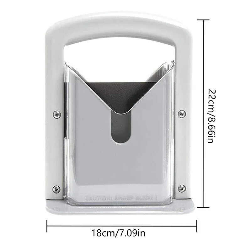 Kézi kenyérszeletelő Bagel Guillotine szeletelő rozsdamentes acél biztonsági fogantyúval Háztartási pirítósszeletelő Konyhai pékáru tartozékok