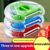 Tiesioginis pardavimas 3 viename skustukas Skustukas Naminis bulvių skustukas Magiškas įrankis Daugiafunkcis rotacinis