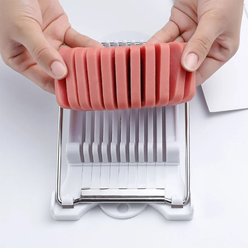 Nerūdijančio plieno pietų mėsos pjaustyklė, daugiafunkcė rankinė kiaušinių pjaustyklė, daržovių vaisių kumpio sušių pjaustyklė Virtuvės gaminimo įrankiai