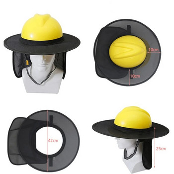 Строителна безопасност Светлоотражателна твърда шапка Шилт Шлем Сенник Комплект светлоотразителни ленти Лятна защита от слънце Предотвратяване на слънчево изгаряне