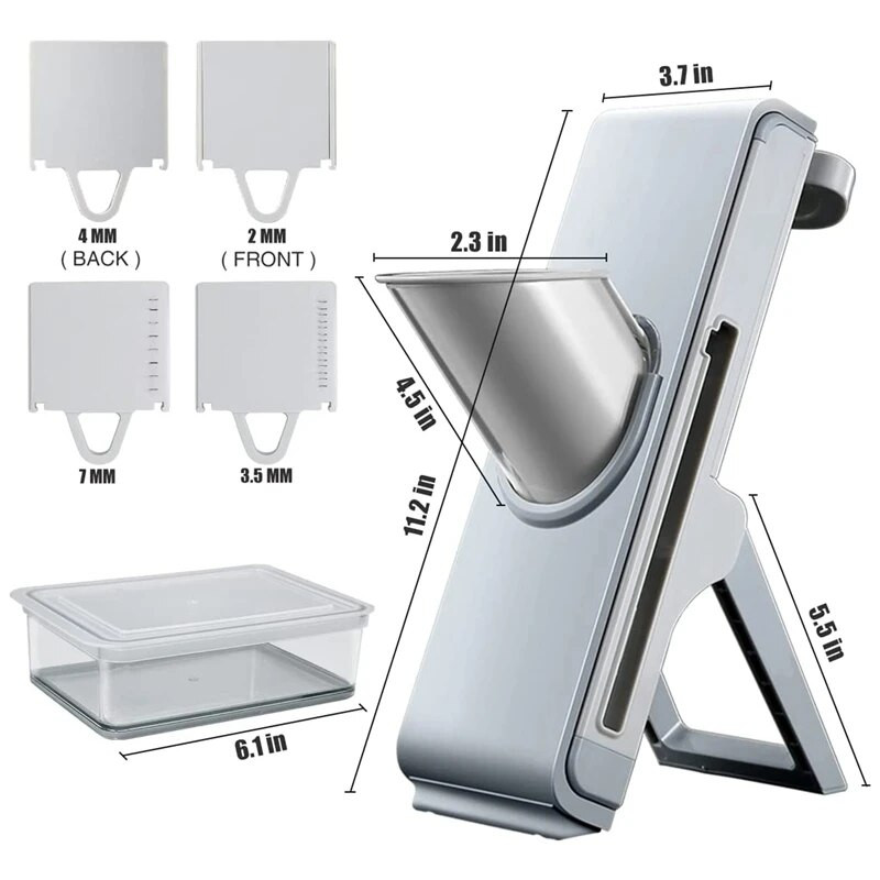 Mașina de feliere este potrivită pentru bucătărie și tocator de legume Grosime reglabilă sigură Julienne și feliere Mașină de feliat legume