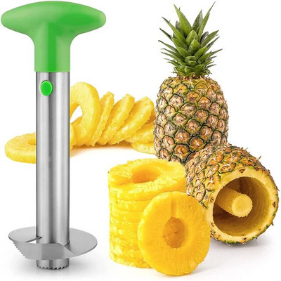Tăiător și curățător de ananas, Coer de fructe, Accesorii pentru ustensile de bucătărie, Cutter din oțel inoxidabil, Instrument de tăiat fructe