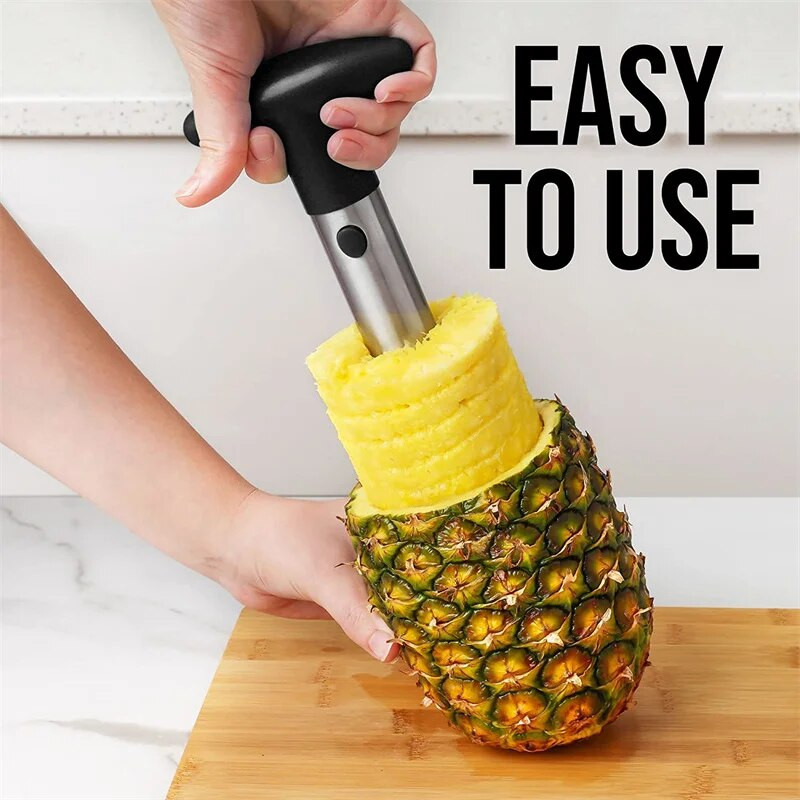 Tăiător și curățător de ananas, Coer de fructe, Accesorii pentru ustensile de bucătărie, Cutter din oțel inoxidabil, Instrument de tăiat fructe